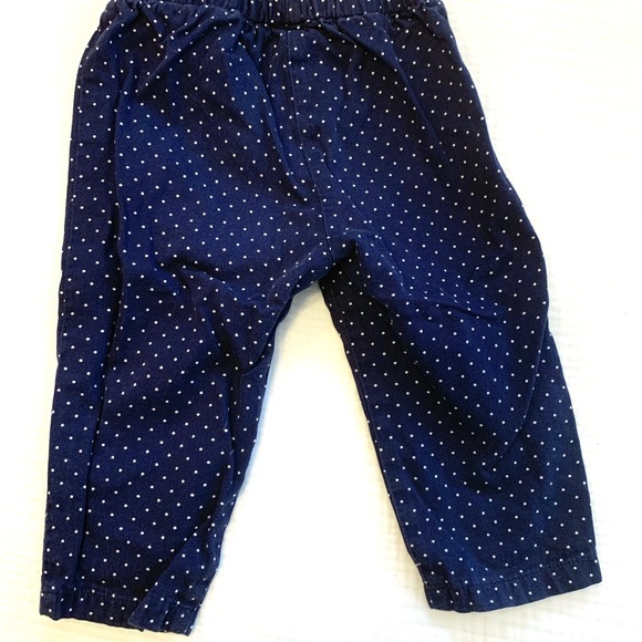 Janie and Jack Navy Polka Dot Pants, Size 12-18 Months - Picture 2 of 2